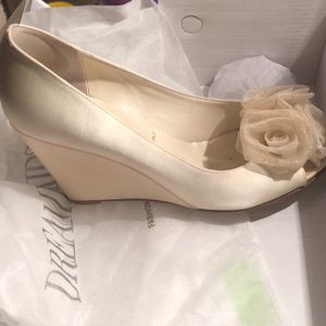 Butter Bridal wedge shoes